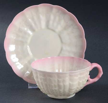 Tridacna Pink (No Trim) Flat Cup & Saucer Set