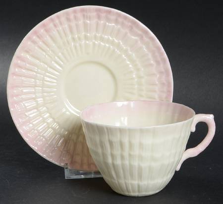 Limpet Pink (No Trim, Smooth) Flat Cup & Saucer Set