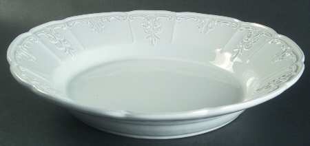 Fleur White Hostess Bowl