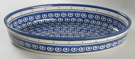 Swirl 13" Oval Baker