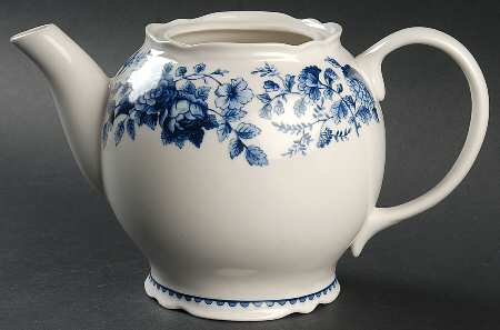 Blue Ridge Rose Teapot No Lid