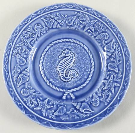 Seashell Service Blue Luncheon Plate