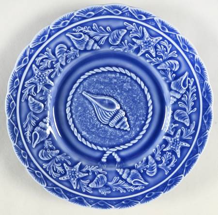 Seashell Service Blue Luncheon Plate