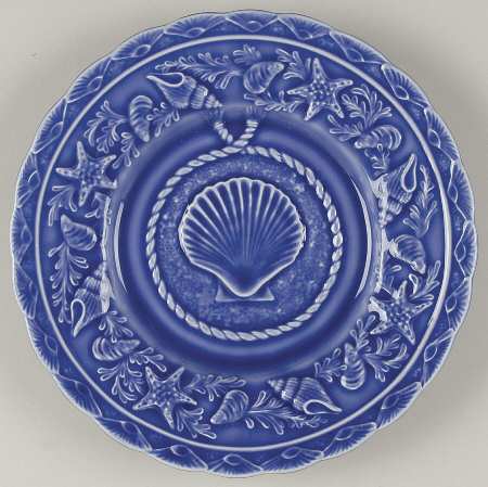 Seashell Service Blue Luncheon Plate