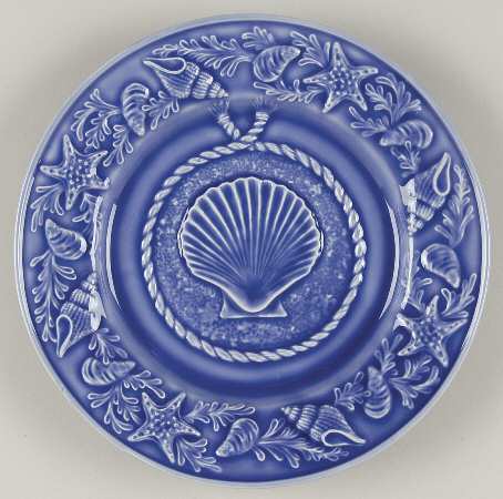 Seashell Service Blue Salad/Dessert Plate