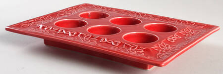 Poinsettia (Christmas) Tea Light Tray for 6 Tea Lights