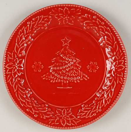 Poinsettia (Christmas) Salad/Dessert Plate