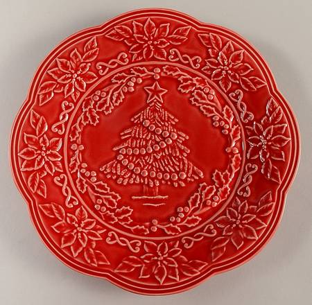 Poinsettia (Christmas) Salad/Dessert Plate