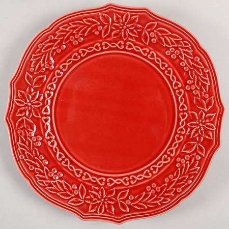 Poinsettia (Christmas) Dinner Plate