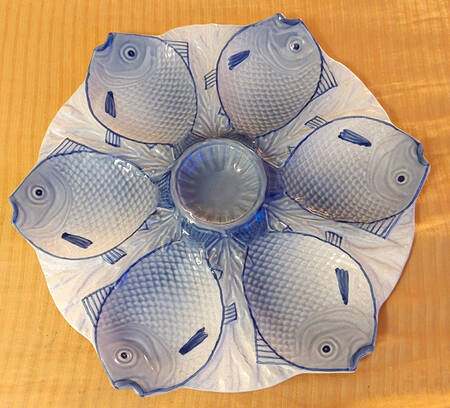 Fish Blue Oyster Plate