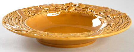 Oak Leaf Gold Large Rim Soup Bowl