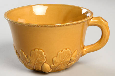 Oak Leaf Gold Footed Cup