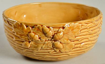 Oak Leaf Gold 8" Round Vegetable Bowl