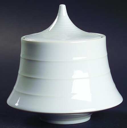 Concentric White Sugar Bowl & Lid