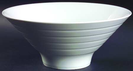 Concentric White 10" Large Salad Serving Bowl