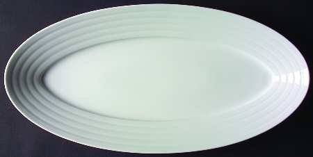 Concentric White 18" Oval Serving Platter