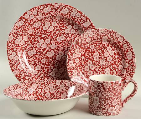 Calico Red 4 Piece Place Setting