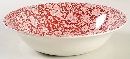 Calico Red Coupe Soup Bowl