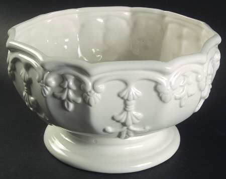 White Lace 10" Round Serving Bowl