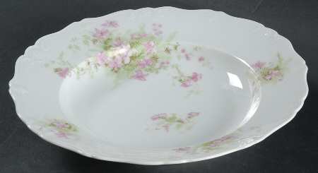 BSS43 Pink Rim Soup Bowl
