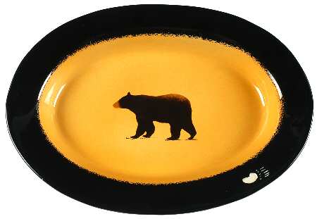 Brushwerks Bear 15" Oval Serving Platter