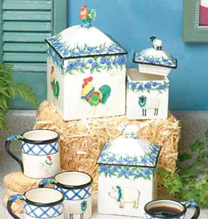 Blue Belle Large Canister & Lid