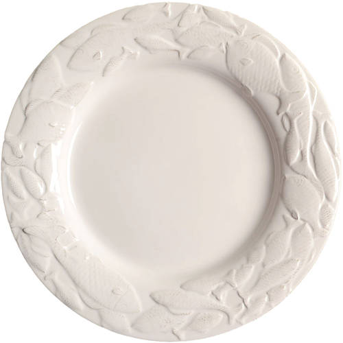 Seahorse and Seashell Menagerie White Dinner Plate