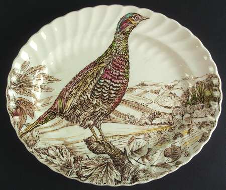 Wild Birds of Heath & Moorland 13" Oval Serving Platter