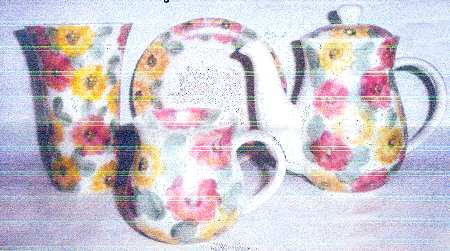 Floral Pot Marigold by Ben Thomas Porcelain