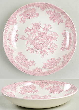 Asiatic Pheasants Pink 9" Individual Pasta Bowl