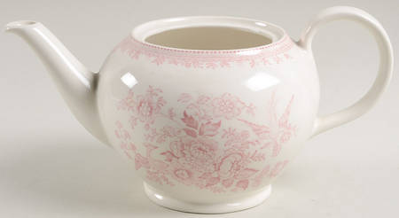 Asiatic Pheasants Pink Teapot No Lid