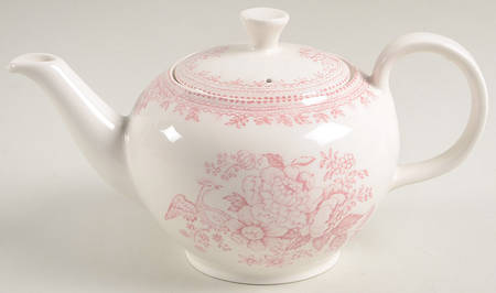 Asiatic Pheasants Pink Teapot & Lid