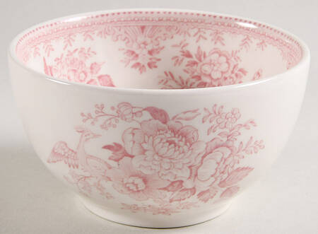 Asiatic Pheasants Pink Open Sugar Bowl