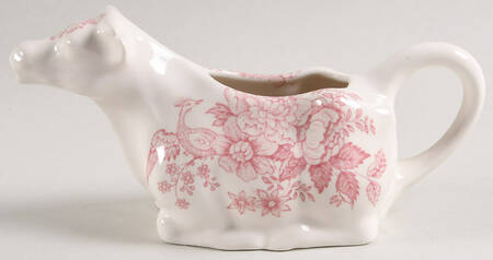 Asiatic Pheasants Pink Cow Creamer