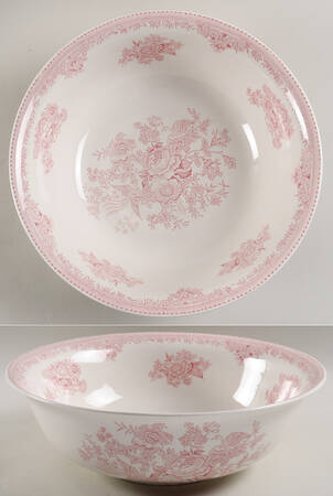 Asiatic Pheasants Pink 12" Large Fruit Bowl