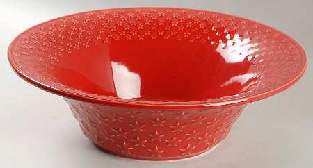 Mini Stars Red 12" Large Salad Serving Bowl