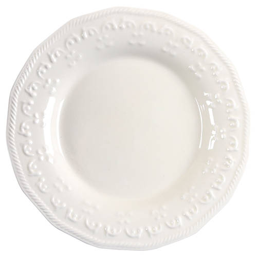Ivory Scroll Salad Plate