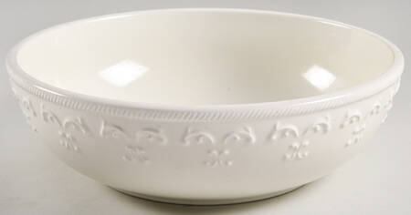 Ivory Scroll 10" Round Vegetable Bowl