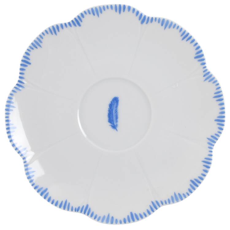 Leaf Service Celedon Large Rim Soup Bowl