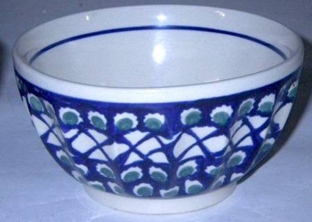 Lattice Peacock 5" Fluted Round Bowl