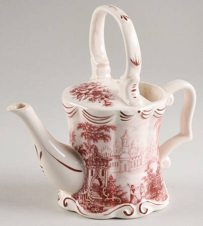 Red Toile Water Can
