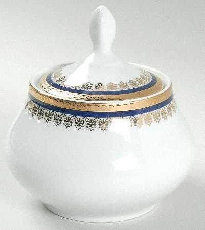 Amanda Cobalt Sugar Bowl & Lid by Baum Brothers