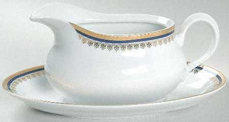 Amanda Cobalt Gravy Boat & Underplate by Baum Brothers
