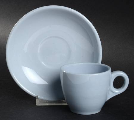 Lune Blue Flat Demitasse Cup & Saucer Set