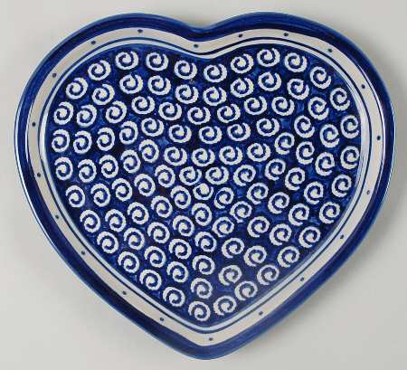 Swirl 10" Heart Plate