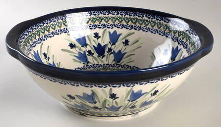 Blue Tulip Ceramic Colander