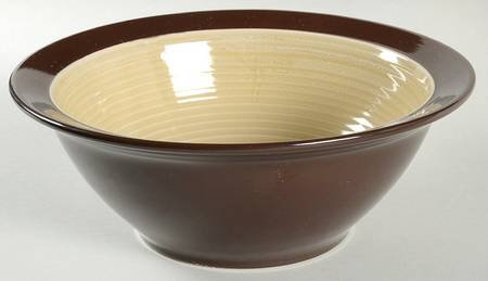 Attic Heirlooms Brown 9" Round Vegetable Bowl