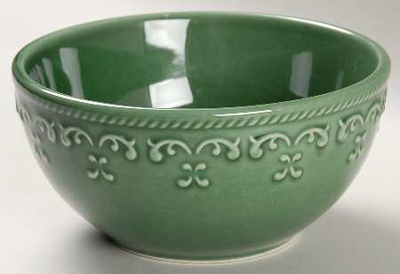 Green Scroll Soup/Cereal Bowl