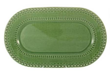 Fantasia Green 17" Oval Serving Platter