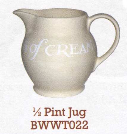 White Toast 1/2 Pint Jug